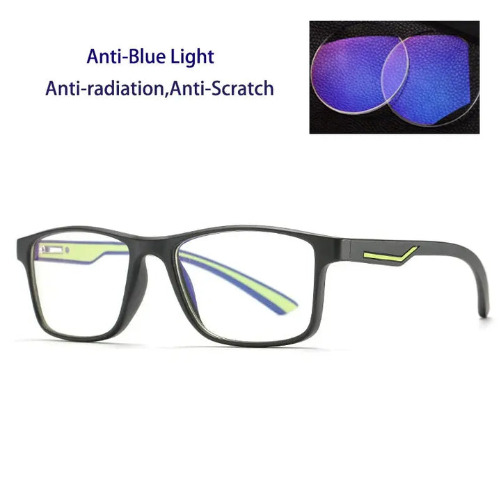 Kocolior 238800 Unisex Full Rim Square Tr 90 Titanium Frames FuzWeb