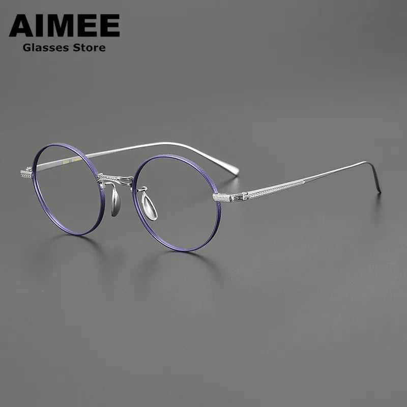 Aimee Women's Full Rim Oval Round Titanium Eyeglasses 18005