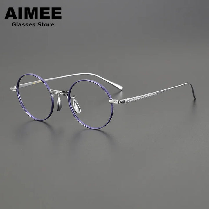 Aimee Women's Full Rim Oval Round Titanium Eyeglasses 18005