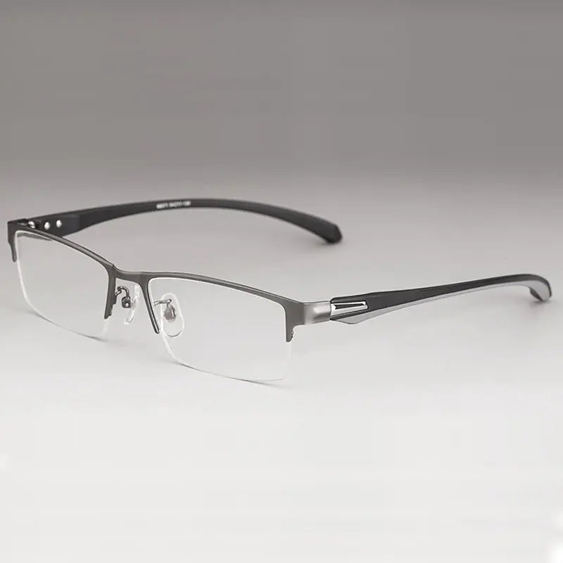 Hotony Men's Full Or Semi Rim Square Alloy Tr 90 Eyeglasses 17138 Full Rim Hotony GraySemiRim  