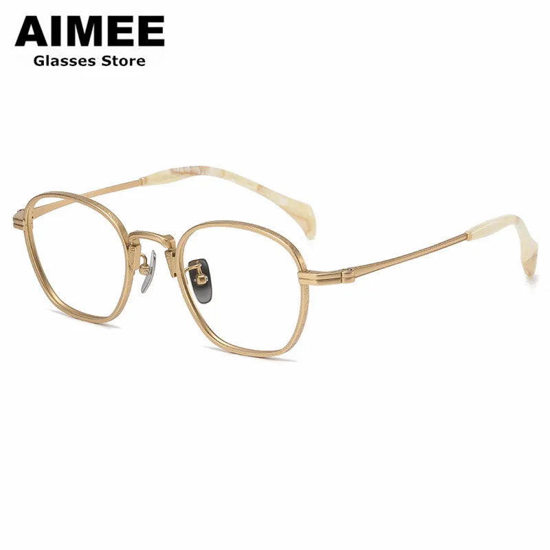 Aimee Unisex Full Rim Square Oval Titanium Eyeglasses 80850 Full Rim Aimee   