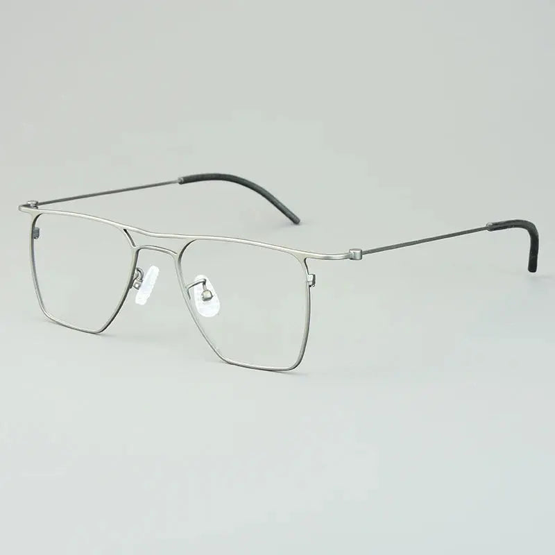 Bobbie 550200 Men’s Full Rim Square Double Bridge Titanium Frames FuzWeb