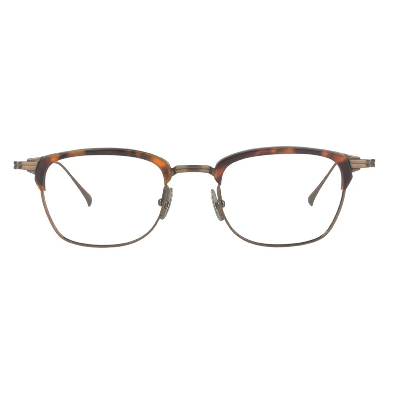 Black Mask Unisex Full Rim Square Titanium Acetate Eyeglasses 14926 Full Rim Black Mask Tortoise