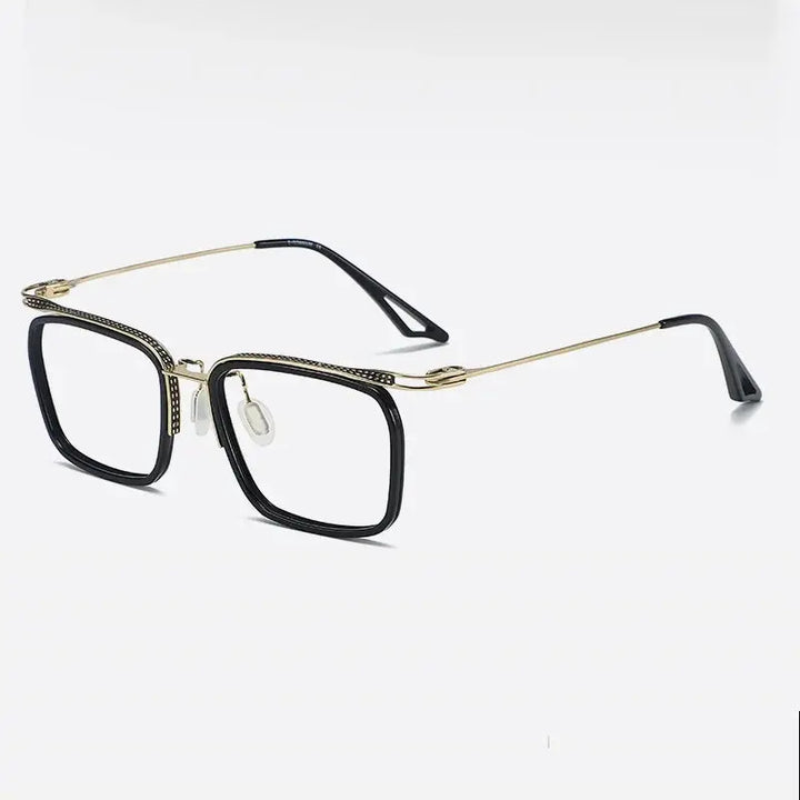 Bobbie 808630 Men’s 150mm Big Titanium Square Full Rim Frames FuzWeb