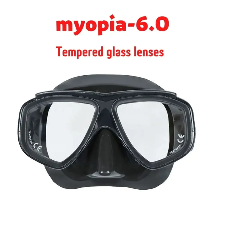 Aleefa Unisex Goggle Pc Silicone Tempered Glass Lens Swim Mask 64302