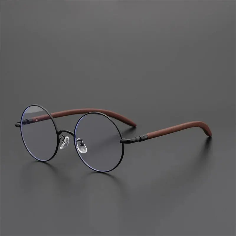 Hdcrafter Unisex Full Rim Round Alloy Frames 102000 — view 1 | Hdcrafter Eyeglasses at FuzWeb