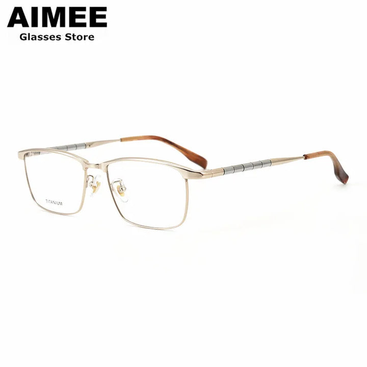 Aimee Unisex Full Rim Square Titanium Eyeglasses 6119 Full Rim Aimee   