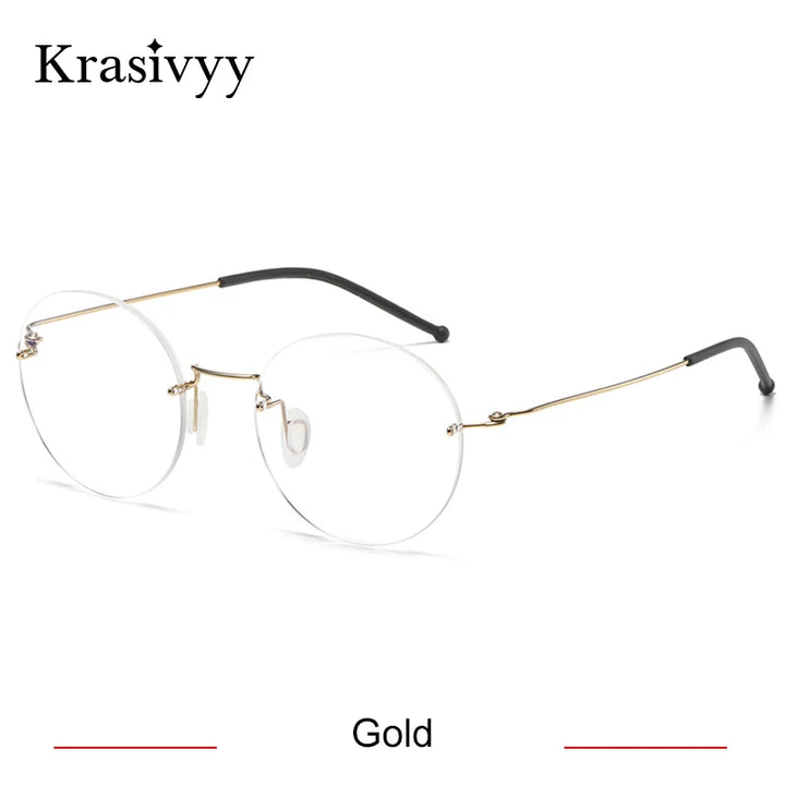 Krasivyy Unisex Full Rim Round Titanium Prescription Eyeglasses ARLT5936 - view 8