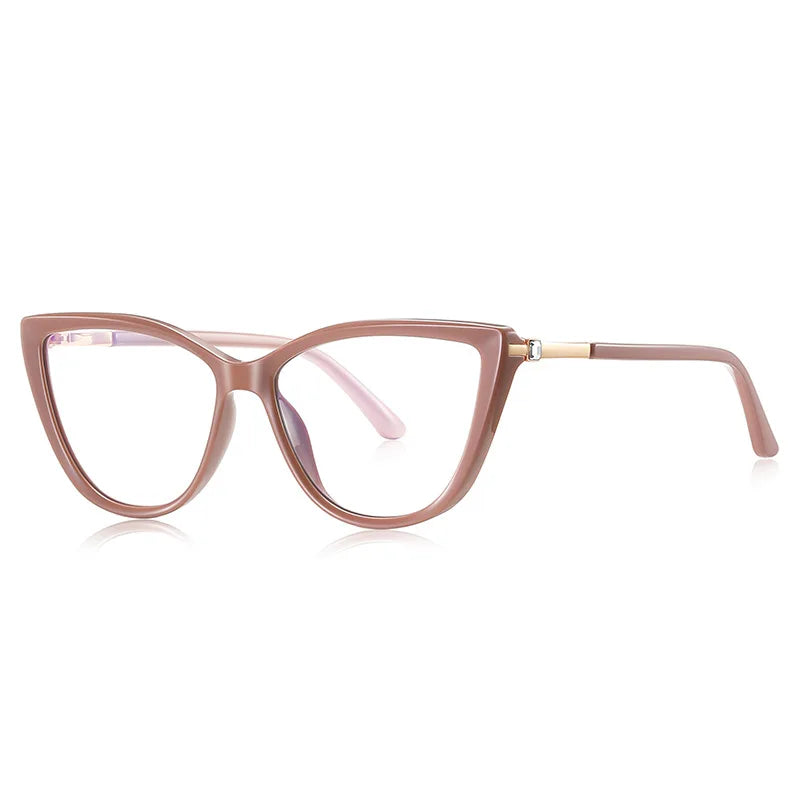 Momoja Women's Full Rim Oval Cat Eye Tr 90 Alloy Eyeglasses 72239
