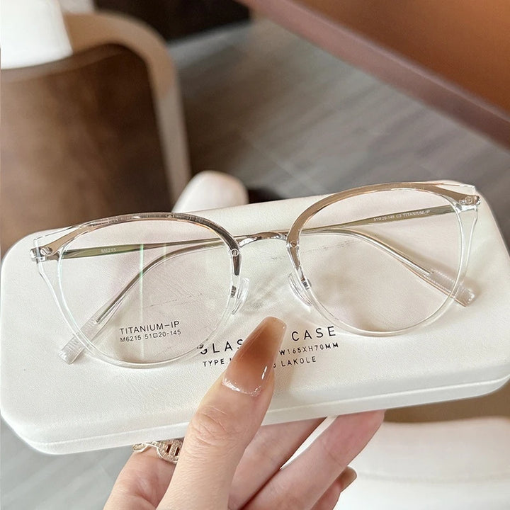 Yimaruili Women's Full Rim Cat Eye Tr 90 Titanium Eyeglasses 62159