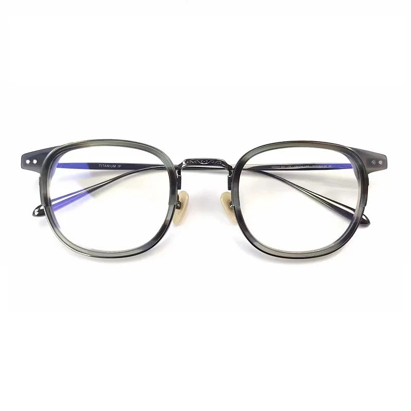 Aimee Unisex Full Rim Square Titanium Acetate Eyeglasses 74001 Full Rim Aimee   