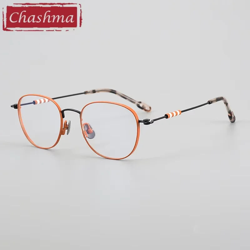 Chashma Women's Full Rim Oval Square Acetate Titanium Eyeglasses 778404