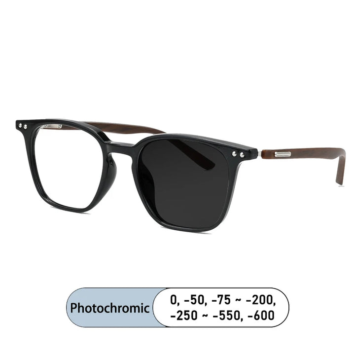 Kocolior Unisex Full Rim Square Tr 90 Alloy Photochromic Reading Glasses 766121