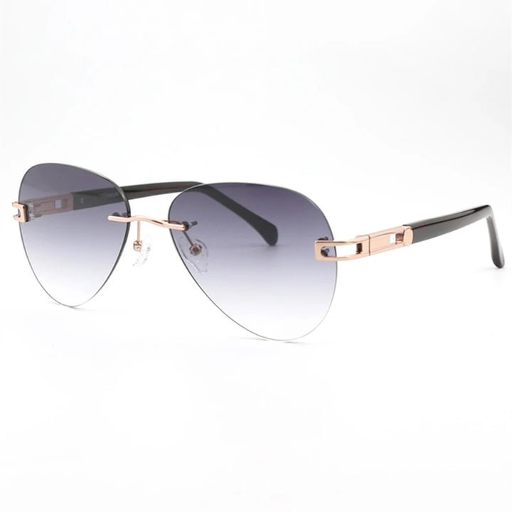 Blackmask Unisex Rimless Pilot Titanium Sunglasses BM-1104