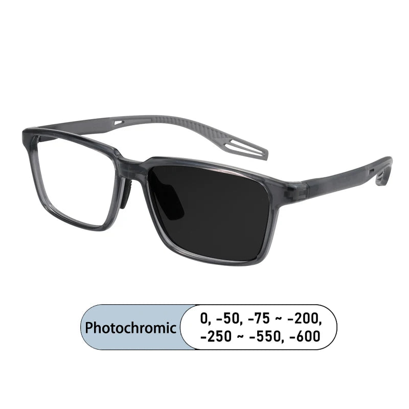Kocolior Unisex Full Rim Square Tr 90 Photochromic Reading Glasses 725507