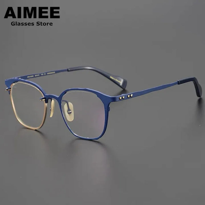 Aimee Unisex Full Rim Square Titanium Eyeglasses 130056 Full Rim Aimee   