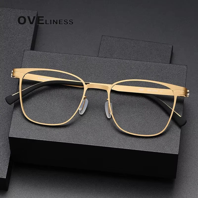 Oveliness Women's Full Rim Square Titanium Eyeglasses 80997 Full Rim Oveliness