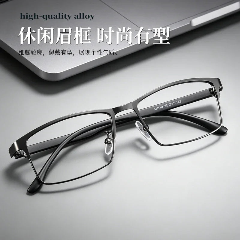 Bclear Unisex Full Rim Square Alloy Eyeglasses MY-L610