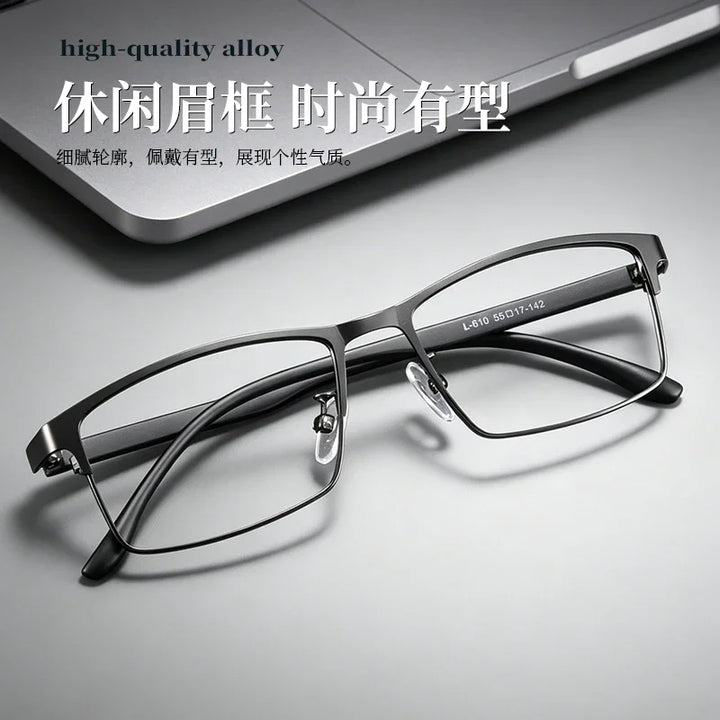 Bclear Unisex Full Rim Square Alloy Eyeglasses MY-L610