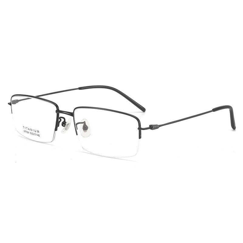 Bclear Unisex Semi Rim Square Titanium Eyeglasses Lb7924 Semi Rim Bclear Black  
