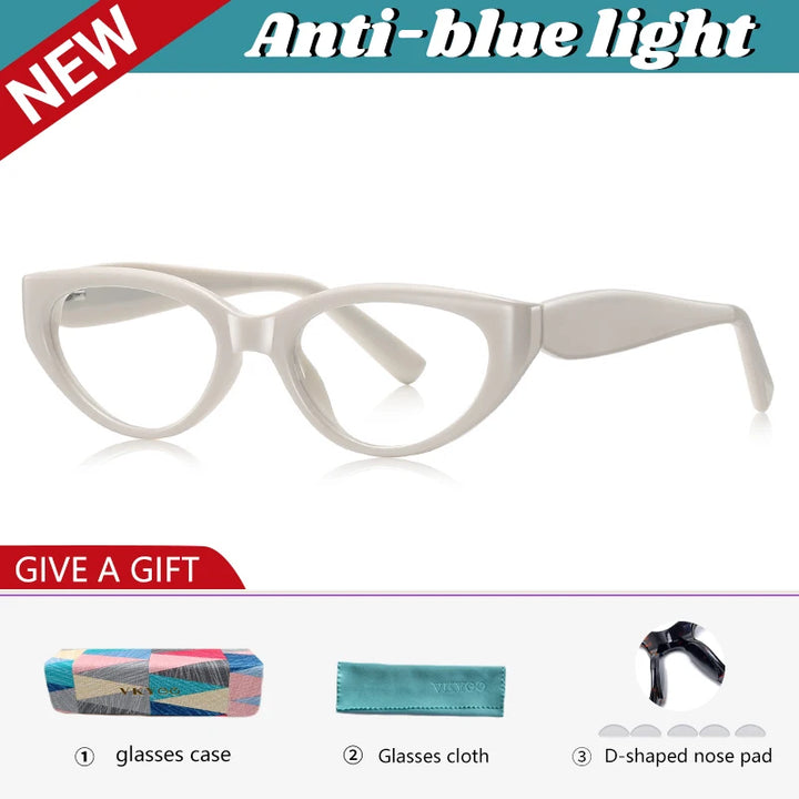 Vicky Women's Full Rim Big Cat Eye Tr 90 Titanium Reading Glasses