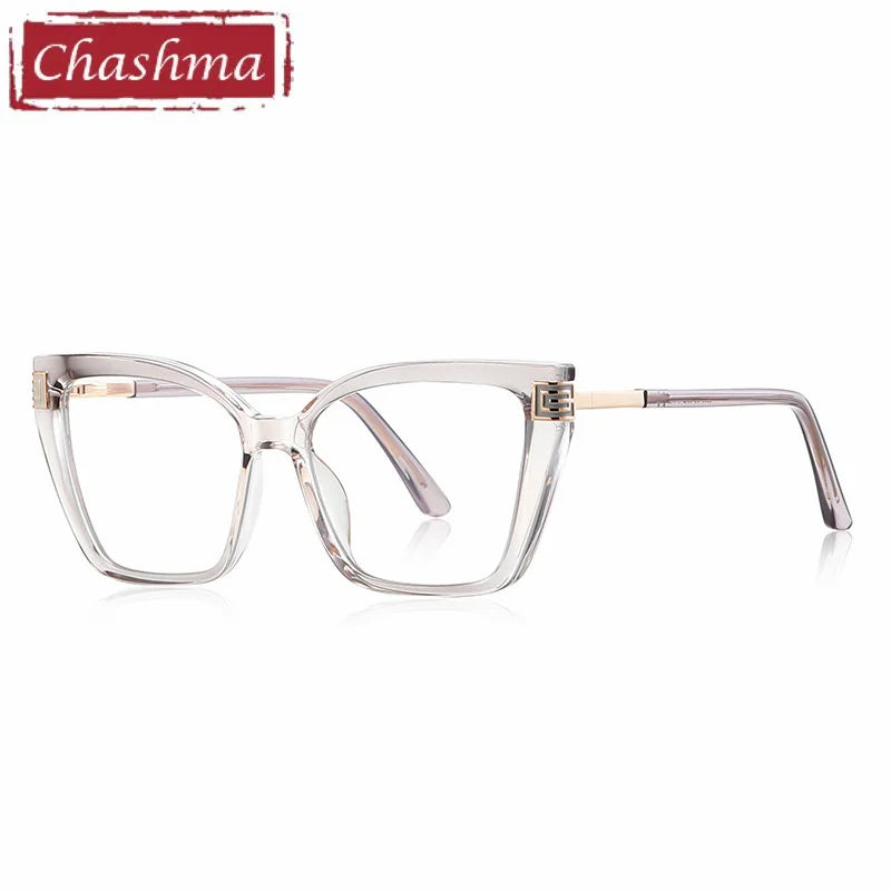 Chashma Ochki Women's Full Rim Cat Eye Tr 90 Alloy Eyeglasses 882260