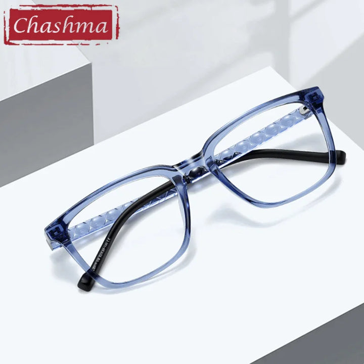 Chashma Ottica Unisex Full Rim Square Tr 90 Titanium Eyeglasses 474017
