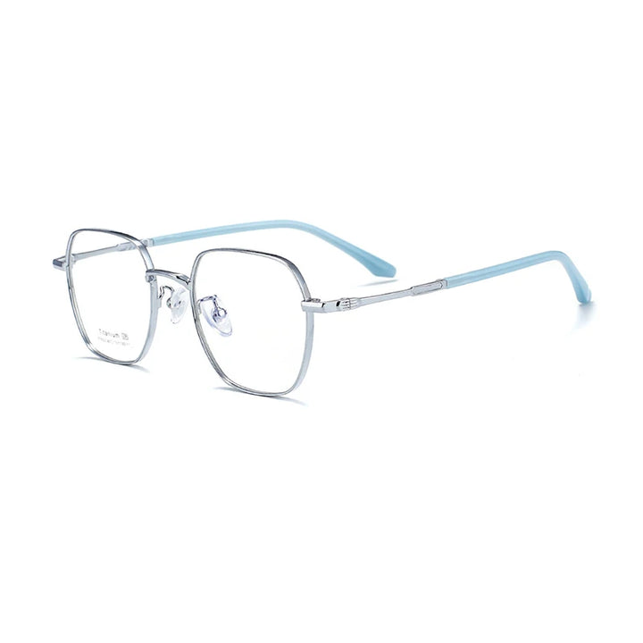 KatKani Women's Full Rim Polygonal Alloy Eyeglasses 77053 Full Rim KatKani Eyeglasses c2 CHINA 