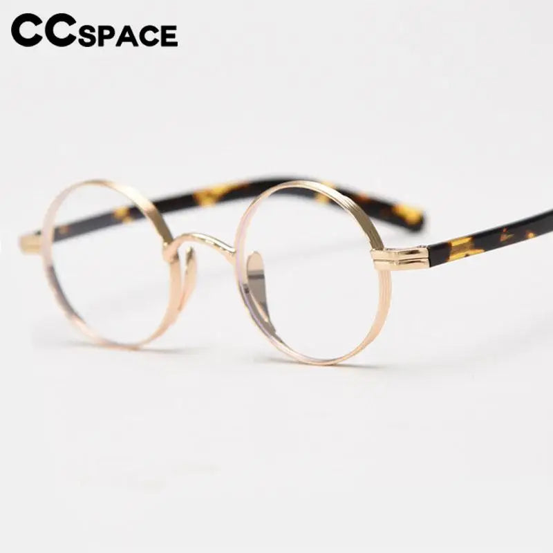 CCspace Unisex Full Rim Round Alloy Reading Glasses R57517 Reading Glasses CCSpace   