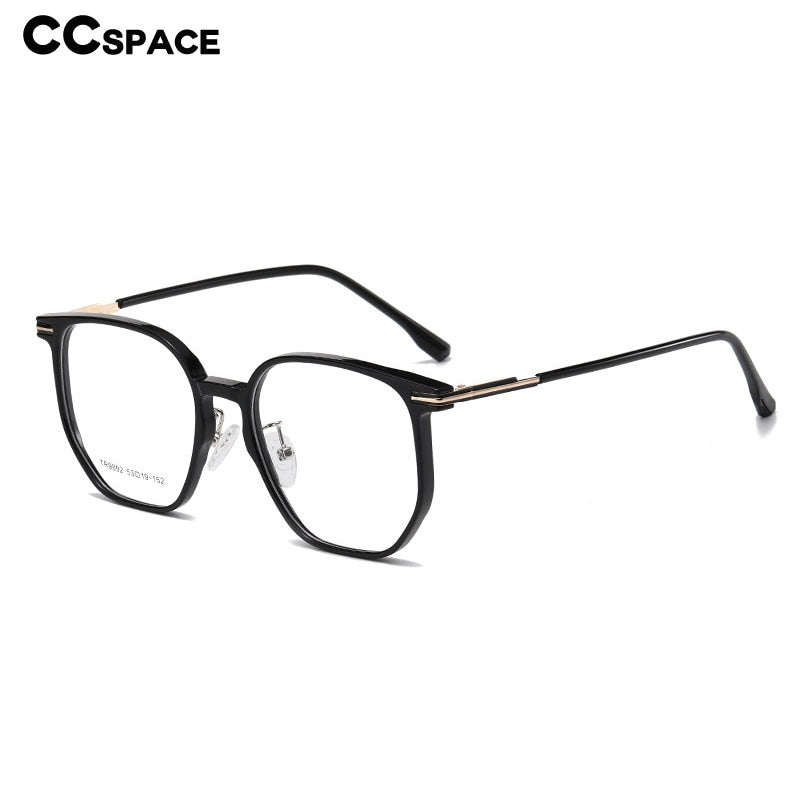 CCSpace Women's Full RIm Square Tr 90 Alloy Eyeglasses 56493 Full Rim CCspace   