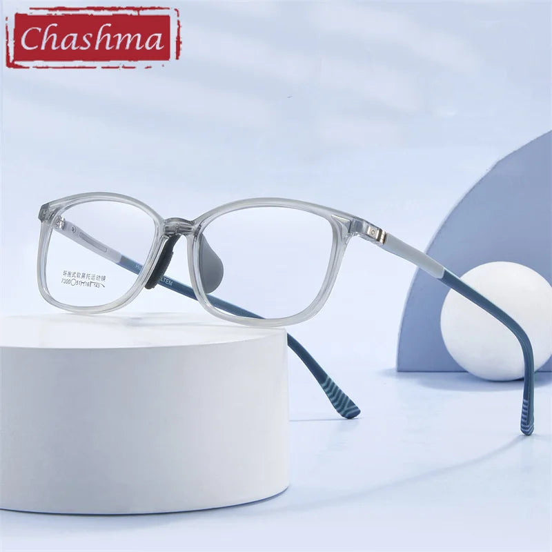 Chashma Ottica Unisex Youth's Full Rim Square Tr 90 Titanium Eyeglasses 730044