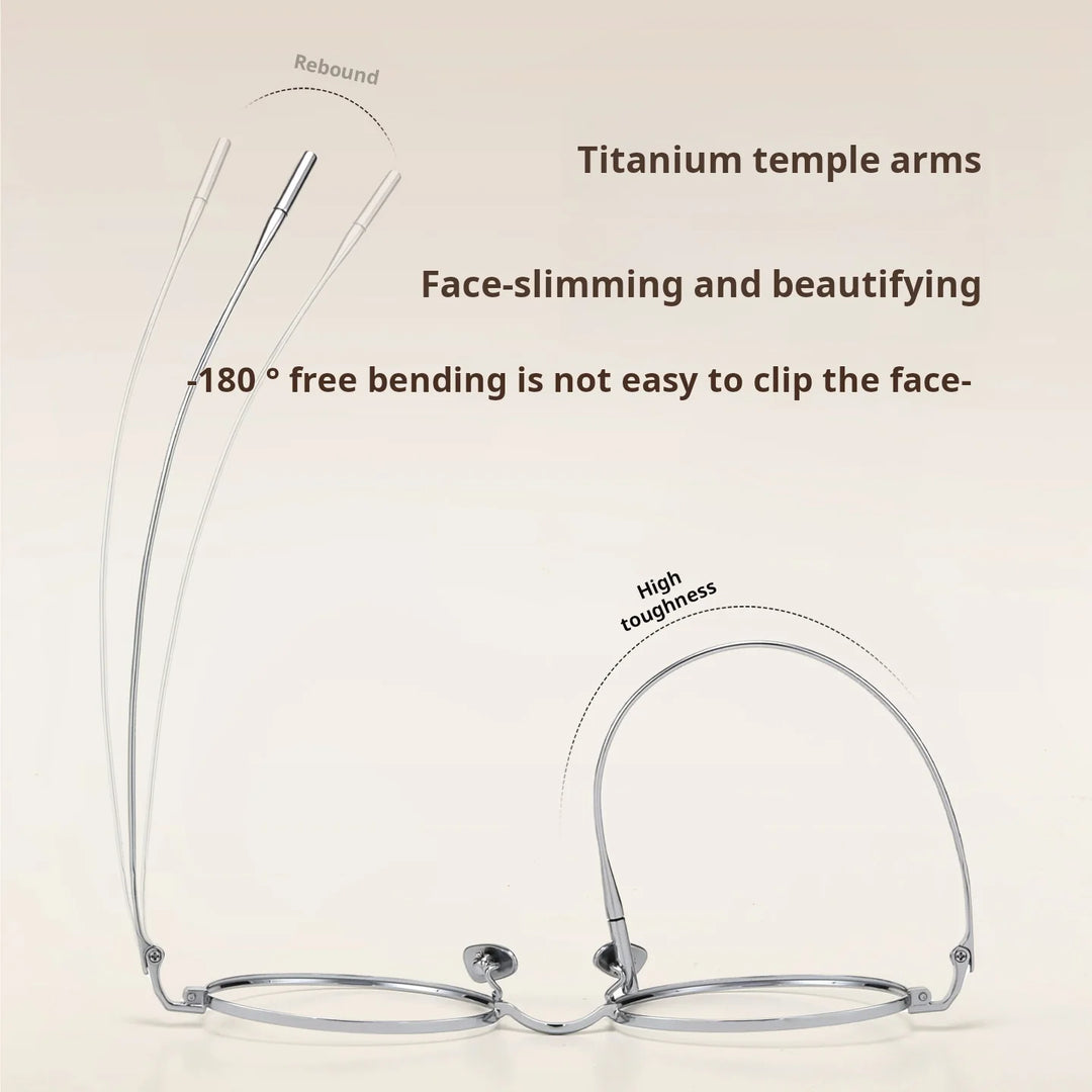Xbora Unisex Full Rim Oval Pure Titanium Eyeglasses TI0201 — view 4 | Xbora at FuzWeb