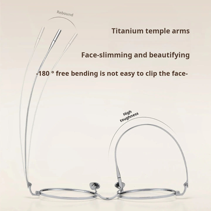 Xbora Unisex Full Rim Oval Pure Titanium Eyeglasses TI0201 — view 4 | Xbora at FuzWeb