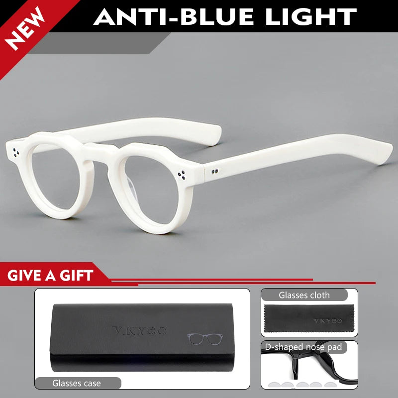 Vicky Women's Full Rim Flat Top Round Acetate Reading Glasses 98013