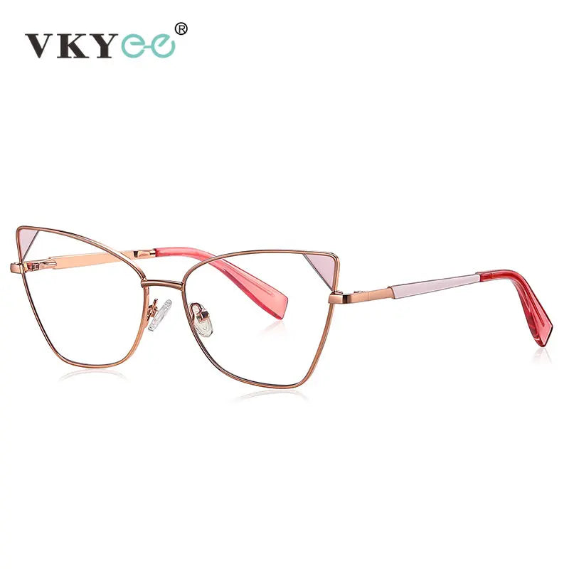Vicky Women's Full Rim Square Tr 90 Titanium Cat Eye Reading Glasses 3046 Reading Glasses Vicky   