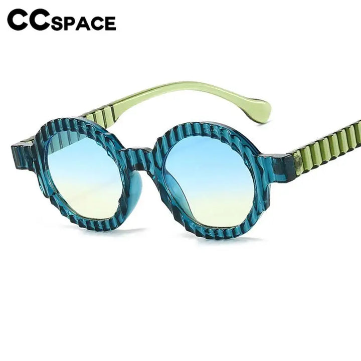 CCspace Women's Full Rim Round Polycarbonate UV400 Sunglasses 57504 Sunglasses CCSpace   