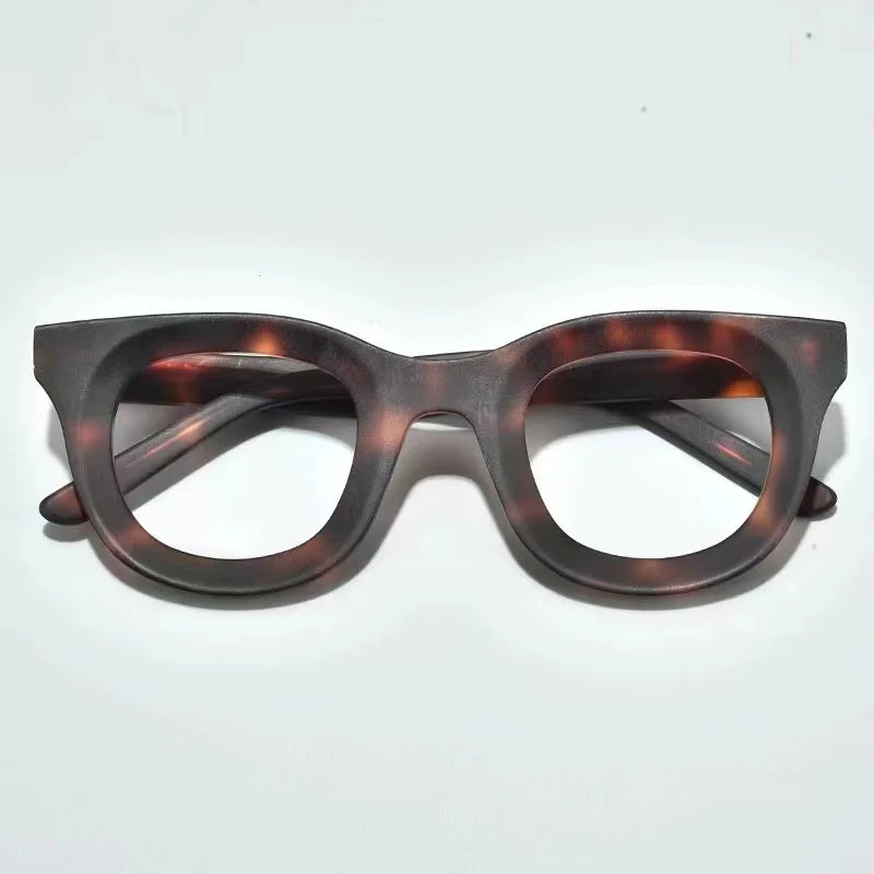 Black Mask Unisex Full Rim Square Acetate Eyeglasses L6688 Full Rim Black Mask Matte Tortoise  