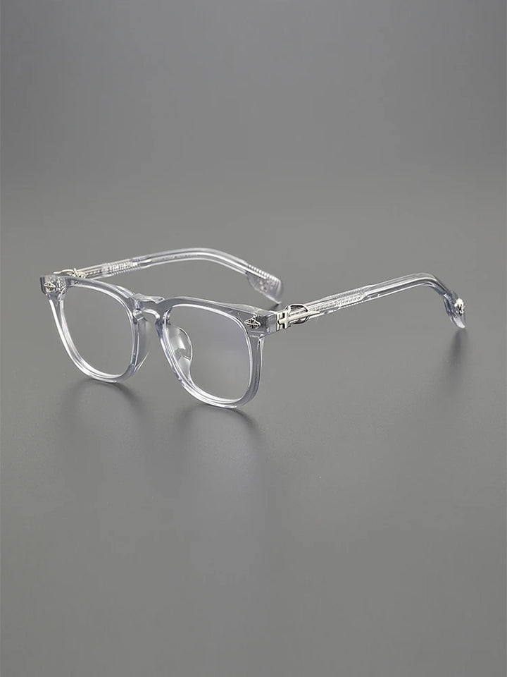 Nobler Unisex Full Rim Big Square Acetate Alloy Eyeglasses 8262 Full Rim Nobler   