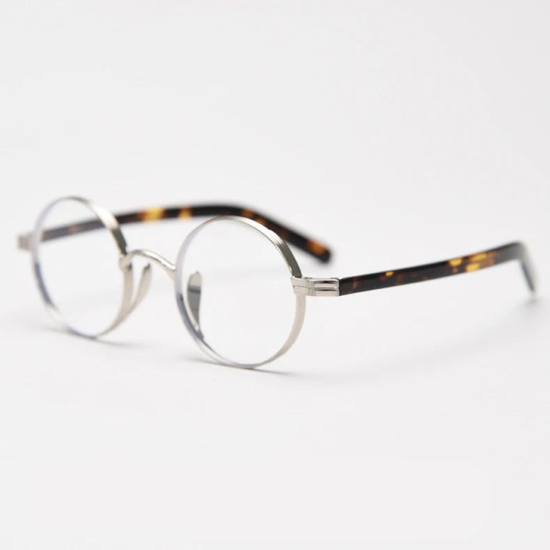 CCspace Unisex Full Rim Round Alloy Reading Glasses R57517 Reading Glasses CCSpace +225 Silver 