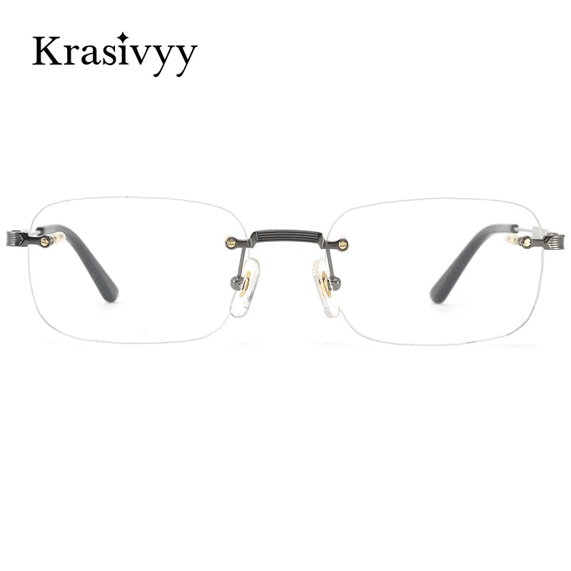 Krasivyy Women's Rimless Square Titanium Eyeglasses 3490 Rimless Krasivyy   