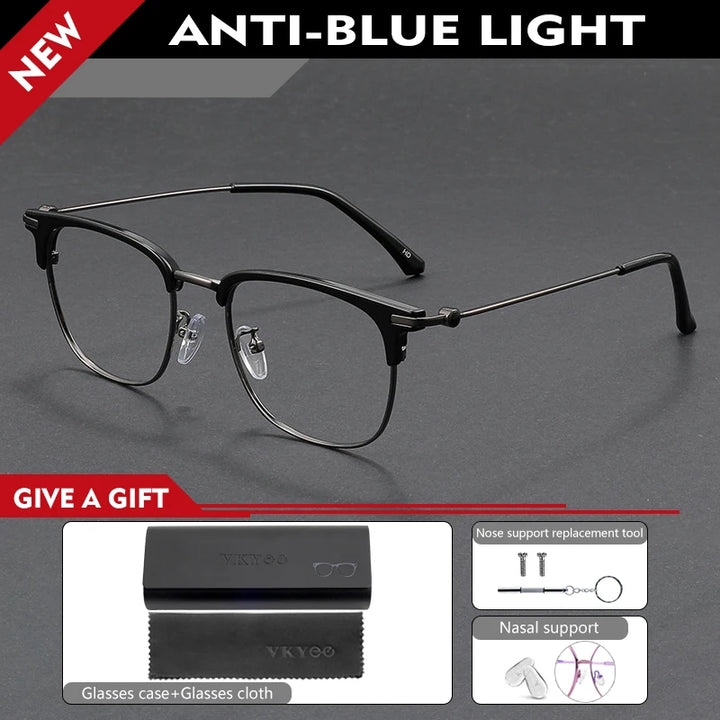 Vicky Unisex Full Rim Square Tr 90 Alloy Reading Glasses 80601