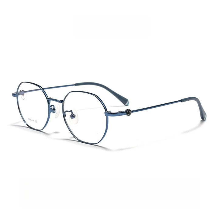 Yimaruili Youth Unisex Full Rim Flat Top Round Alloy Eyeglasses 710185