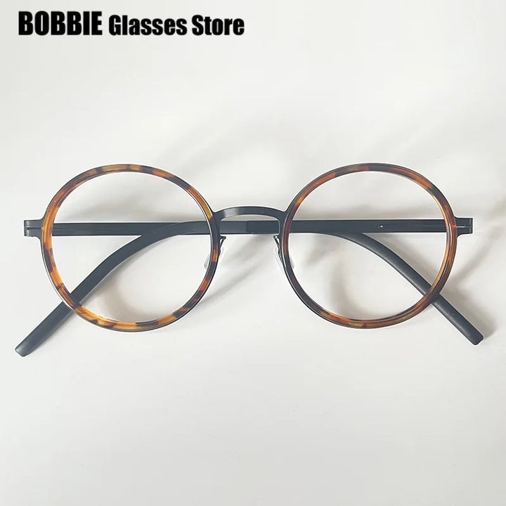 Bobbie Women's Full Rim Round Steel Screwless Eyeglasses 484520