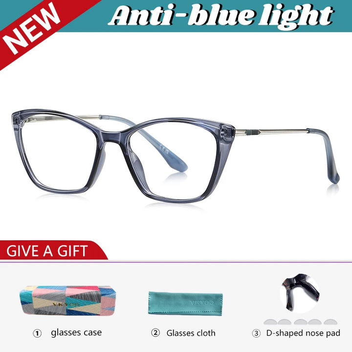 Vicky Women's Full Rim Cat Eye Tr 90 Titanium Reading Glasses 97208