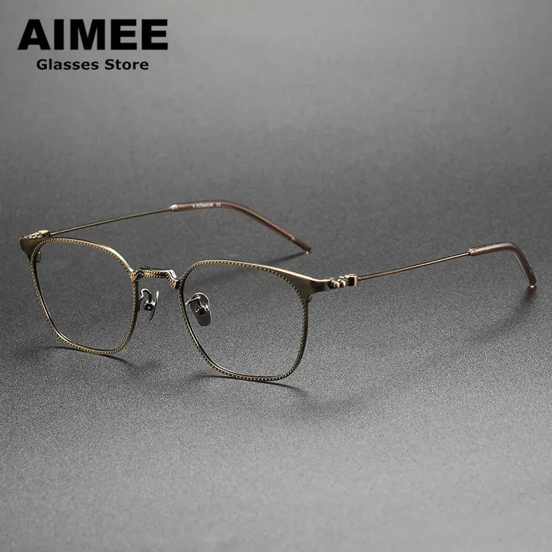 Aimee Unisex Full Rim Square Titanium Eyeglasses 13162 Full Rim Aimee   