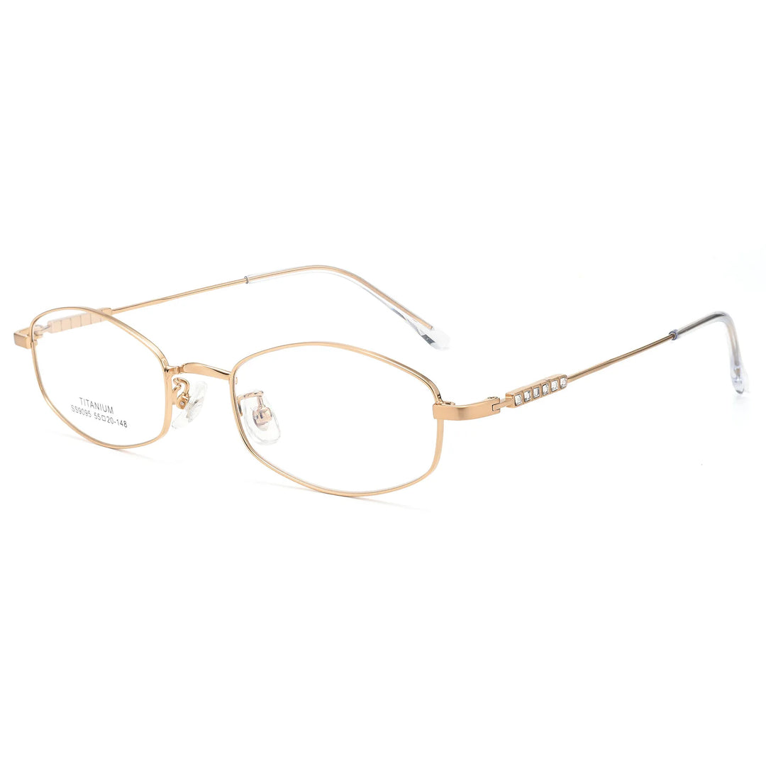 Gmei Optical SS9095 women's oval titanium prescription eyeglasses — view 4