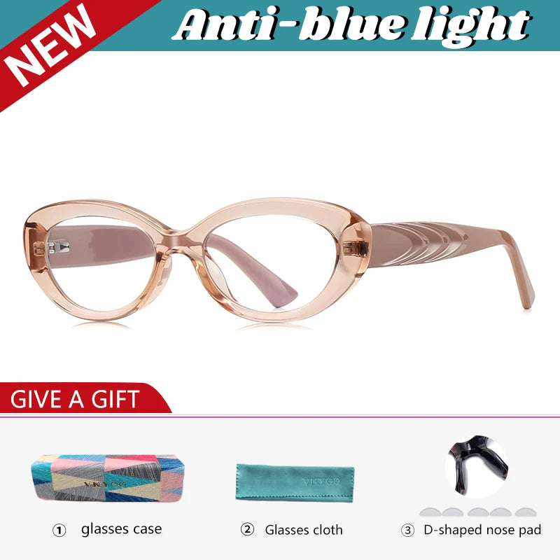 Vicky Women's Full Rim Oval Tr 90 Titanium Reading Glasses 512257