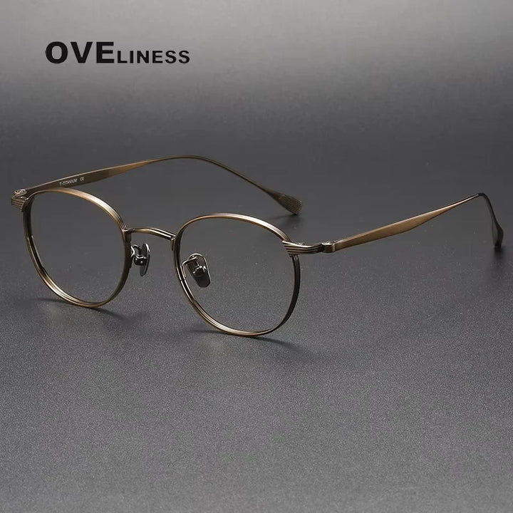 Oveliness Women's Full Rim Oval Titanium Eyeglasses 842184 Full Rim Oveliness bronze