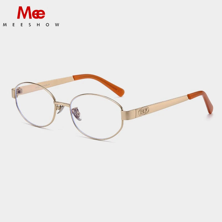 Meeshow Unisex Full Rim Oval Titanium Eyeglasses 30893