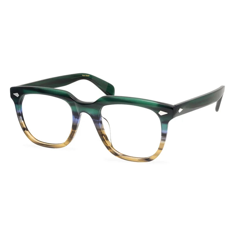 Nobler Unisex Full Rim Square Oval Acetate Eyeglasses 9571 Full Rim Nobler C3  